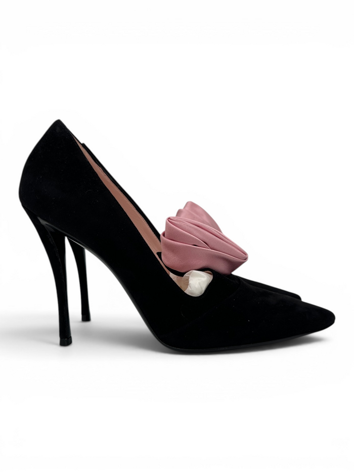 Black Suede 10cm Pumps