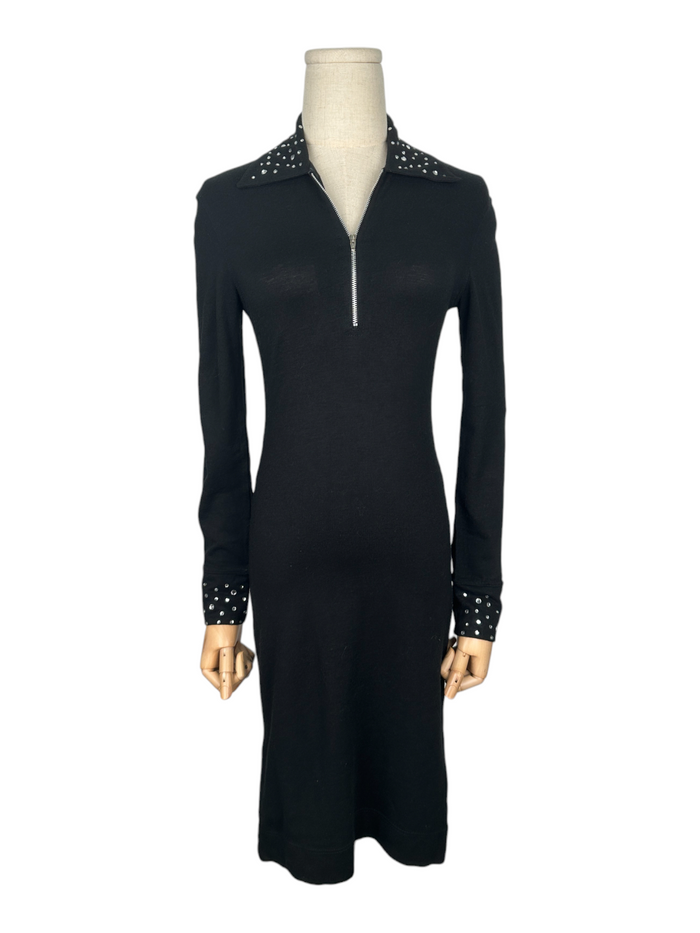 Moschino Black V Neck Dress