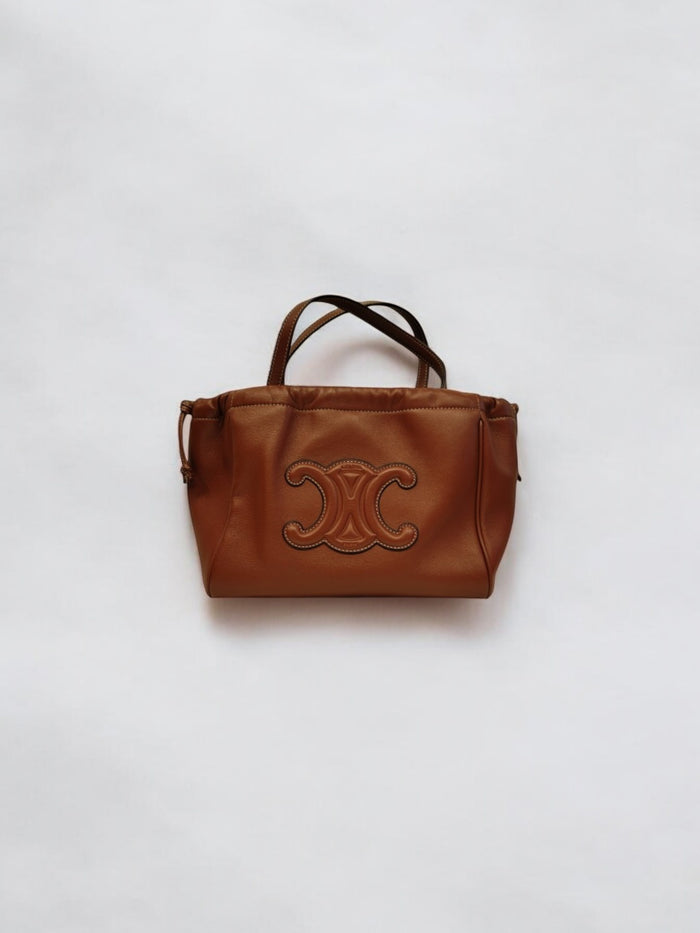 Small Cabas Drawstring Cuir Triomphe In Smooth Calfskin