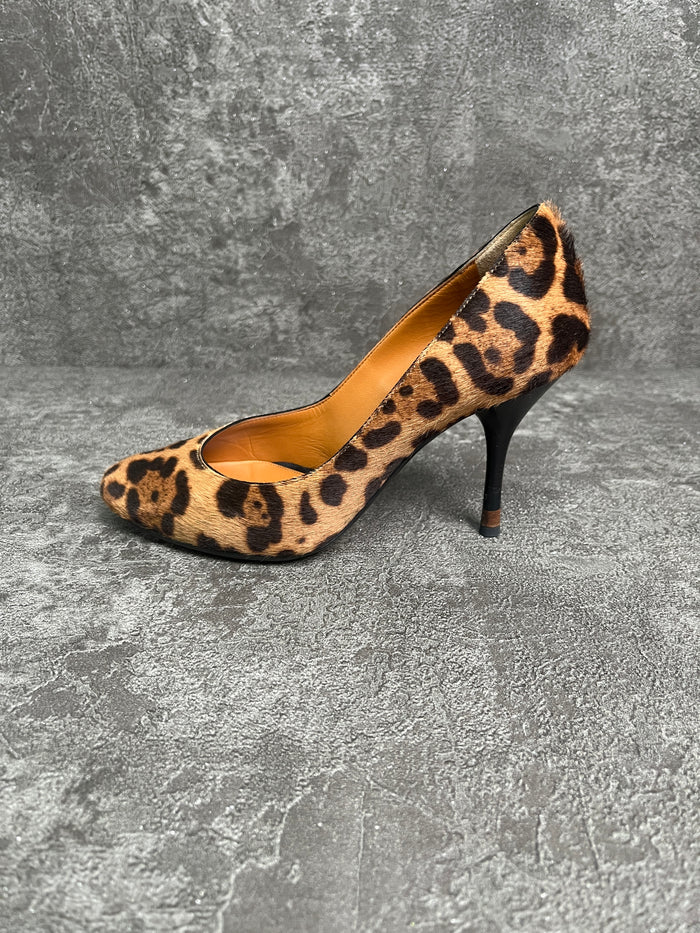 Brown Leopard Print Pumps