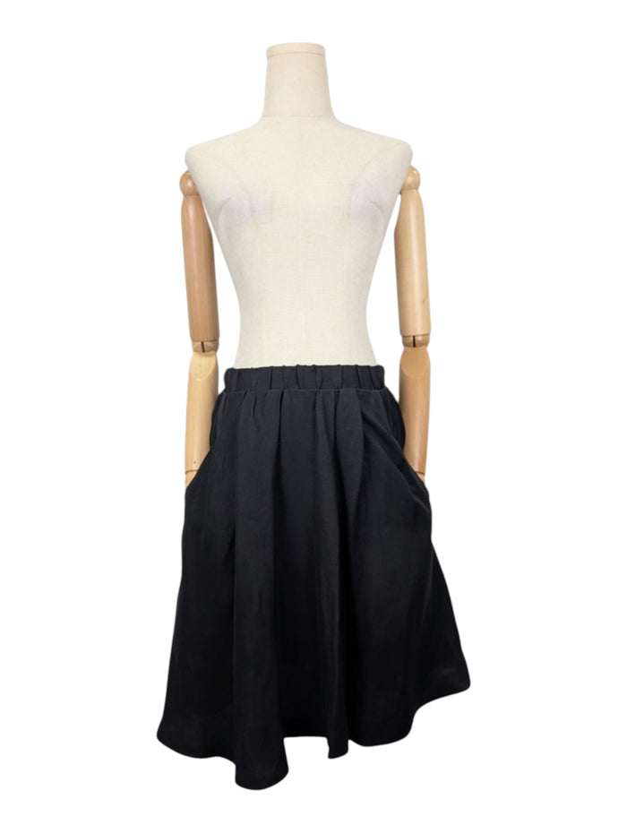 Black Flare Skirt With 2 Side Pockets