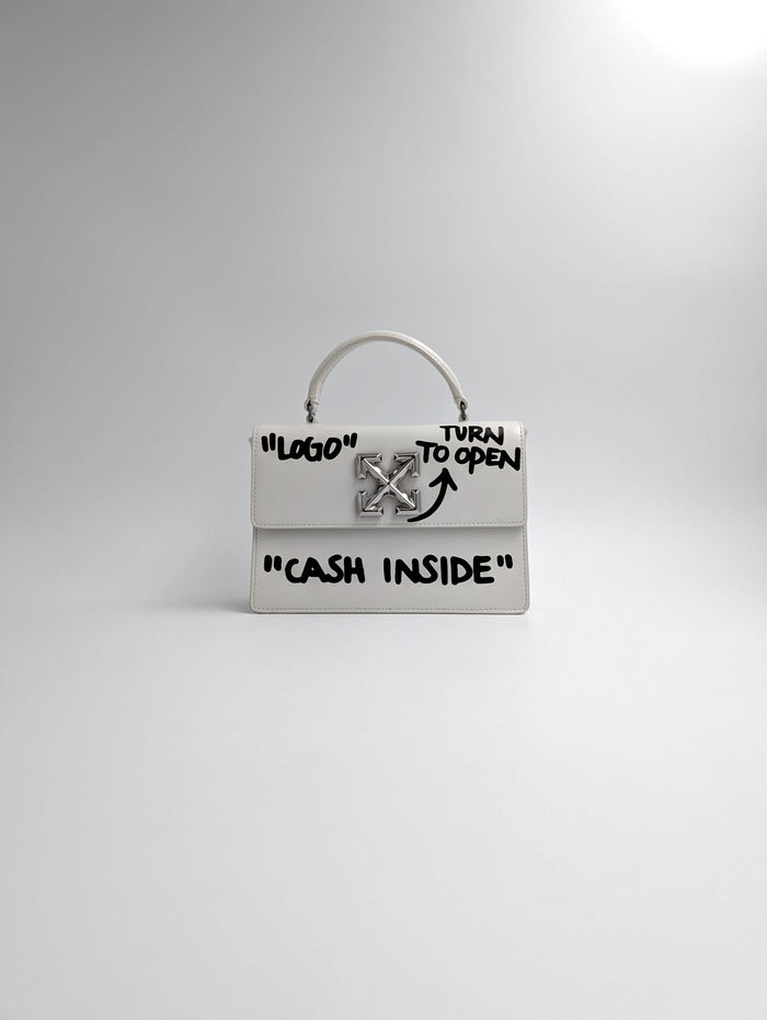 White Jitney 1.4 Leather Handbag
