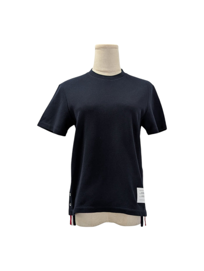Navy Blue Round Neck Tee