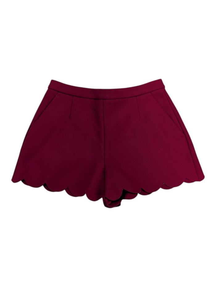 Burgundy Wool Shorts