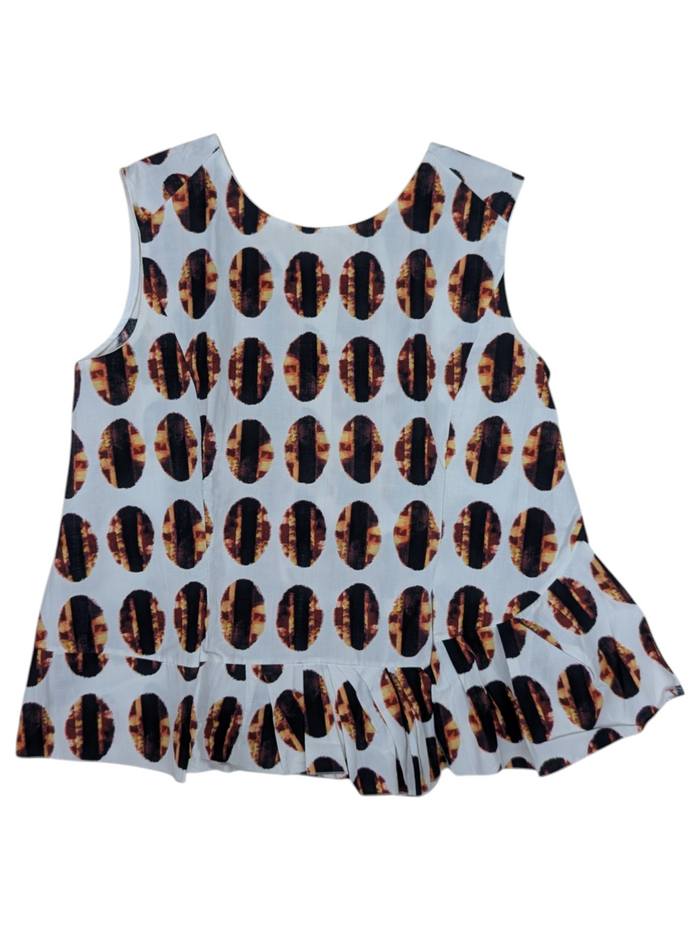Overall Printed Sleeveless A-Line Top