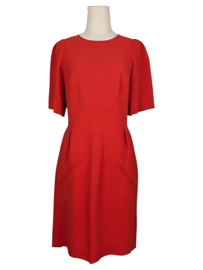 Orange Short Sleeve Dress With Details