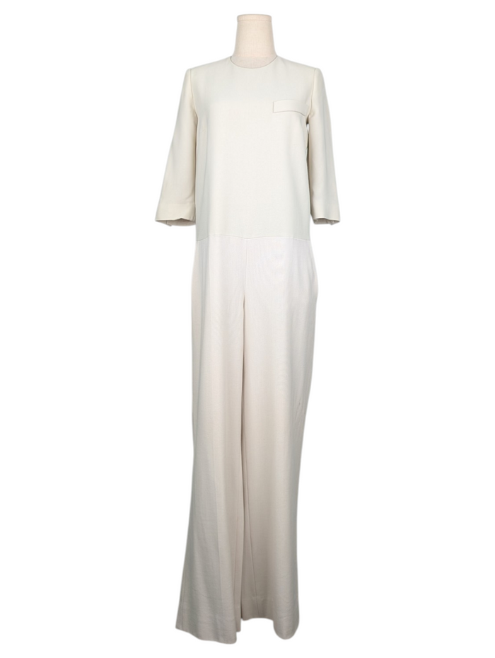 Stella McCartney Beige Medium Sleeve Wool Jumpsuit