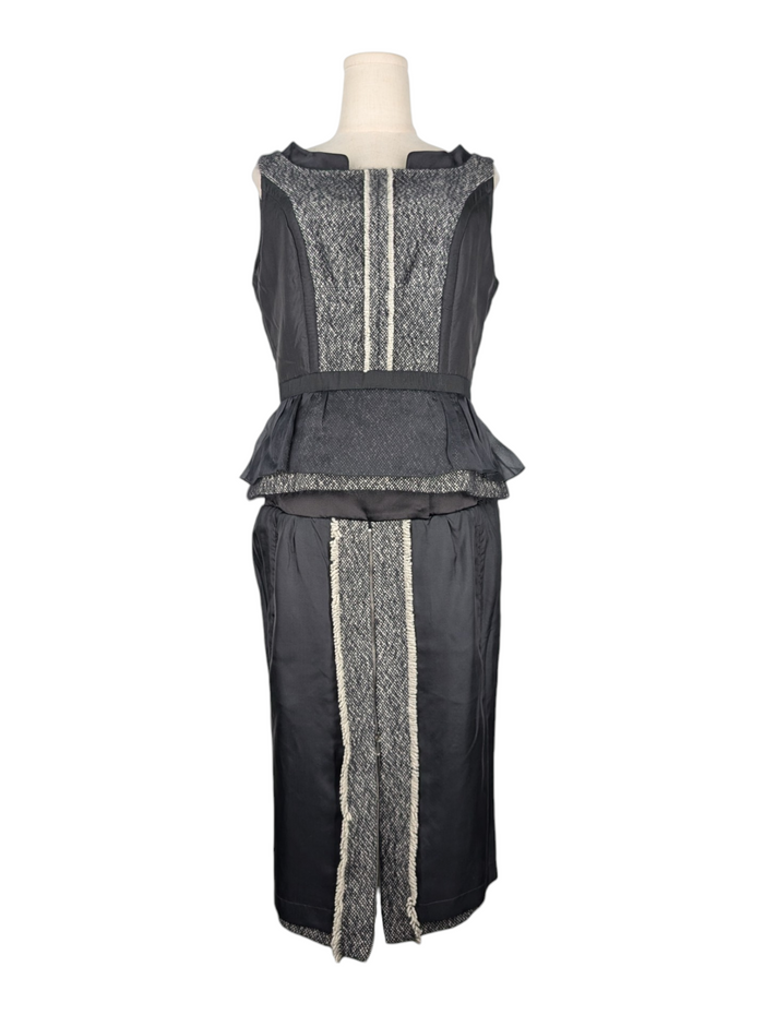 Black Wool Two-Piece Set