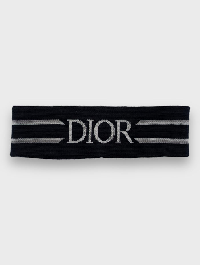 Dior Blue Logo Wool Headband