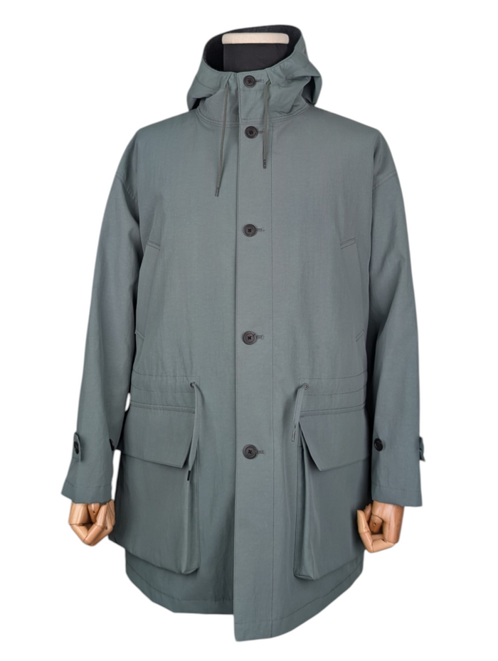 Khaki Crispy Nylon Parka