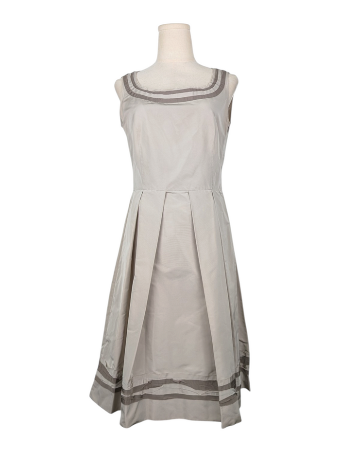 Miu Miu Grey Sleeveless Pleated Dress