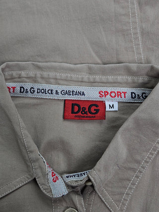 Khaki Cotton Short Sleeve Shirt