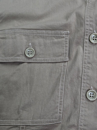 Khaki Cotton Short Sleeve Shirt
