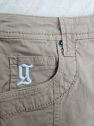 Khaki Cotton Twill Skirt