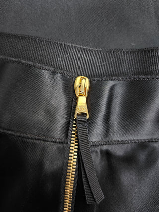 Black Satin Pencil Skirt