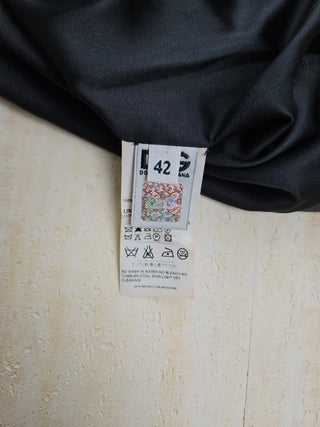 Black Satin Pencil Skirt