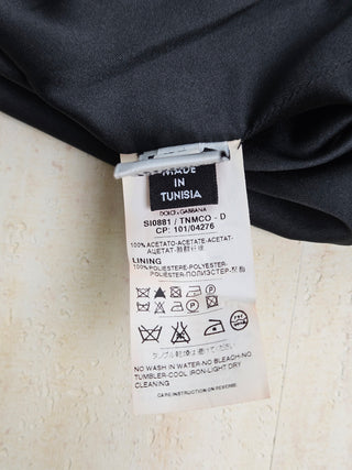 Black Satin Pencil Skirt