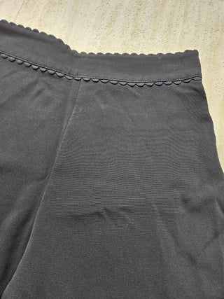 Black Shorts with Scallop Hemmed Waist