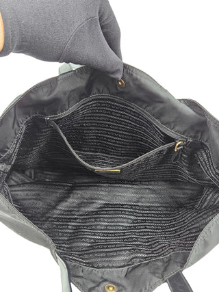Black Tessuto Nylon Panda Tote