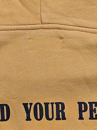 Mustard Yellow "LEGALIZE IT" Slogan Hooded Sweatshirt