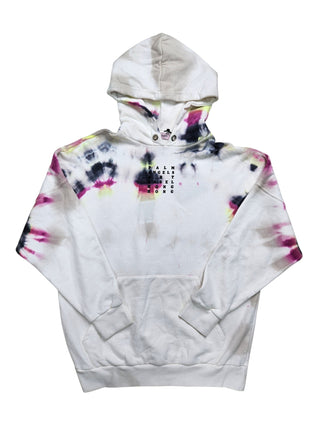 Beige "ART BASEL HONG KONG" Tie-dye in Purple and Navy Hoodie