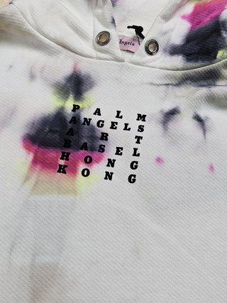 Beige "ART BASEL HONG KONG" Tie-dye in Purple and Navy Hoodie