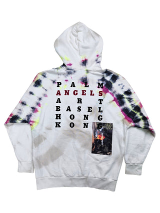 Beige "ART BASEL HONG KONG" Tie-dye in Purple and Navy Hoodie