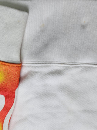 White Fire Starter Round Neck Sweatshirt
