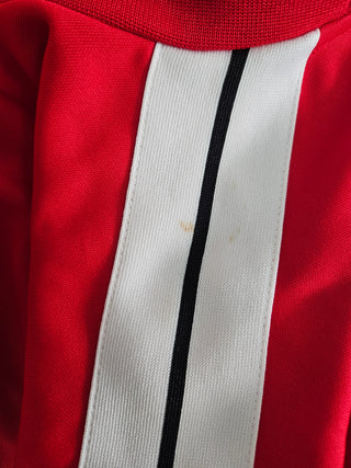 Red Track Taping Long Sleeve Pullover