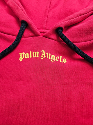 Red Classic Hoodie with Yellow Logo on Front and Back