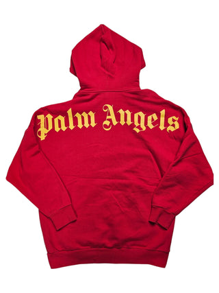 Red Classic Hoodie with Yellow Logo on Front and Back