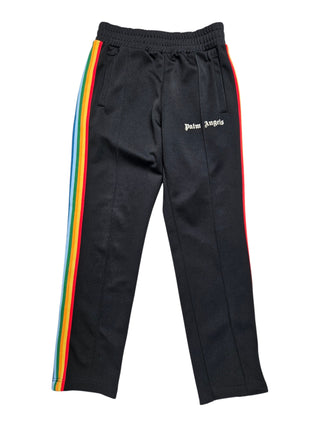 Black with Rainbow Tapping Pants with Zipper Ends