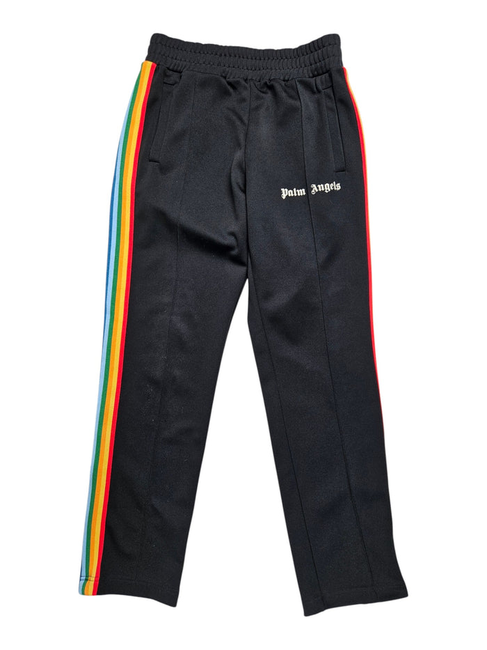 Black with Rainbow Tapping Pants with Zipper Ends