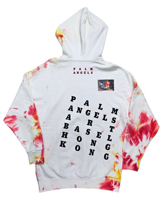Beige "ART BASEL HONG KONG" Tie-dye in Pink and Yellow Hoodie