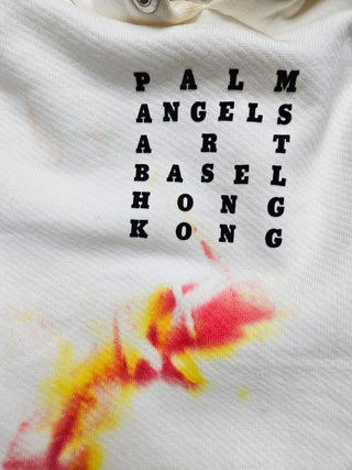 Beige "ART BASEL HONG KONG" Tie-dye in Pink and Yellow Hoodie
