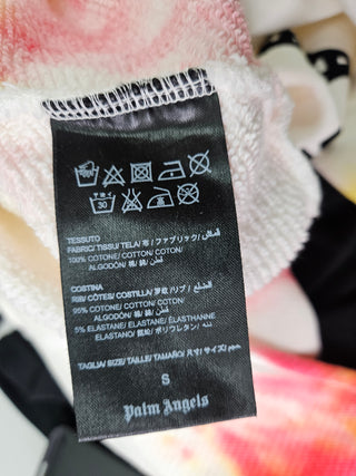 Beige "ART BASEL HONG KONG" Tie-dye in Pink and Yellow Hoodie