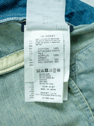 Blue Washed Denim Jackets With Fur Collar