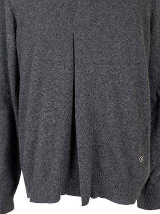 Charcoal Grey Cashmere V-Neck Pullover