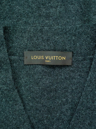Charcoal Grey Cashmere V-Neck Pullover