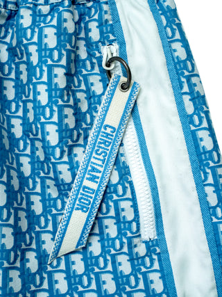 Blue And White Oblique Short Skirt