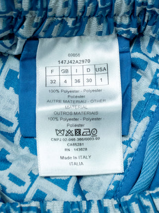 Blue And White Oblique Short Skirt