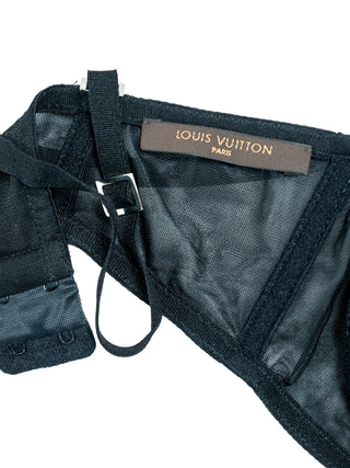 Black Open Shoulder And Back Cotton Top With Zipper Back