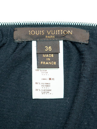 Black Open Shoulder And Back Cotton Top With Zipper Back