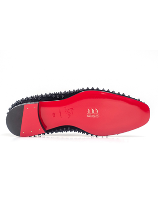 Black Dandelion Spikes Flat Shoes