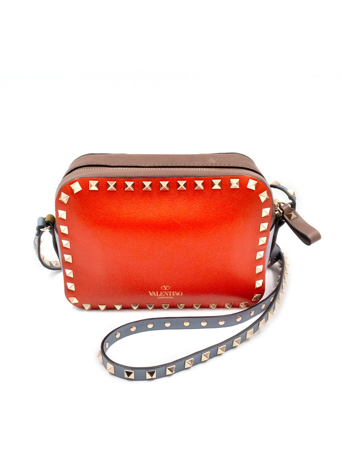Dusty Brown and Grey Rockstud Camera Bag