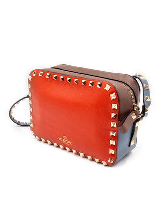 Dusty Brown and Grey Rockstud Camera Bag