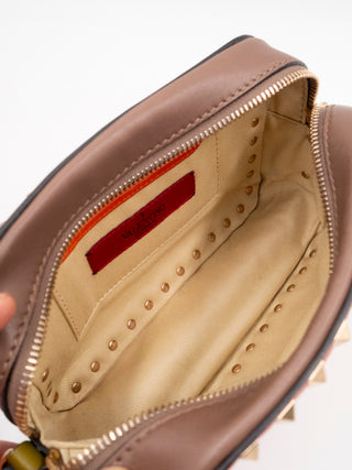 Dusty Brown and Grey Rockstud Camera Bag