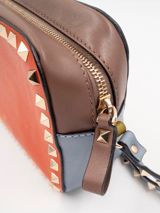 Dusty Brown and Grey Rockstud Camera Bag
