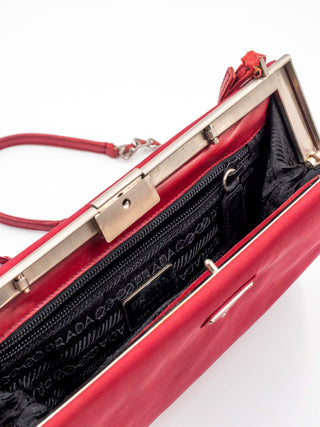 Burgundy Nylon Shoulder Bag
