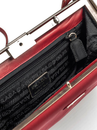 Burgundy Nylon Shoulder Bag